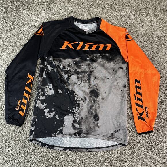 Klim XC Lite Jersey Shirt Mens Small Black Orange Motocross Offroad Lightweight - Picture 1 of 12
